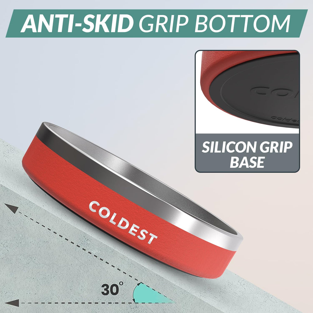 The Coldest Water dog bowl with anti-slip base prevents spills during feeding.