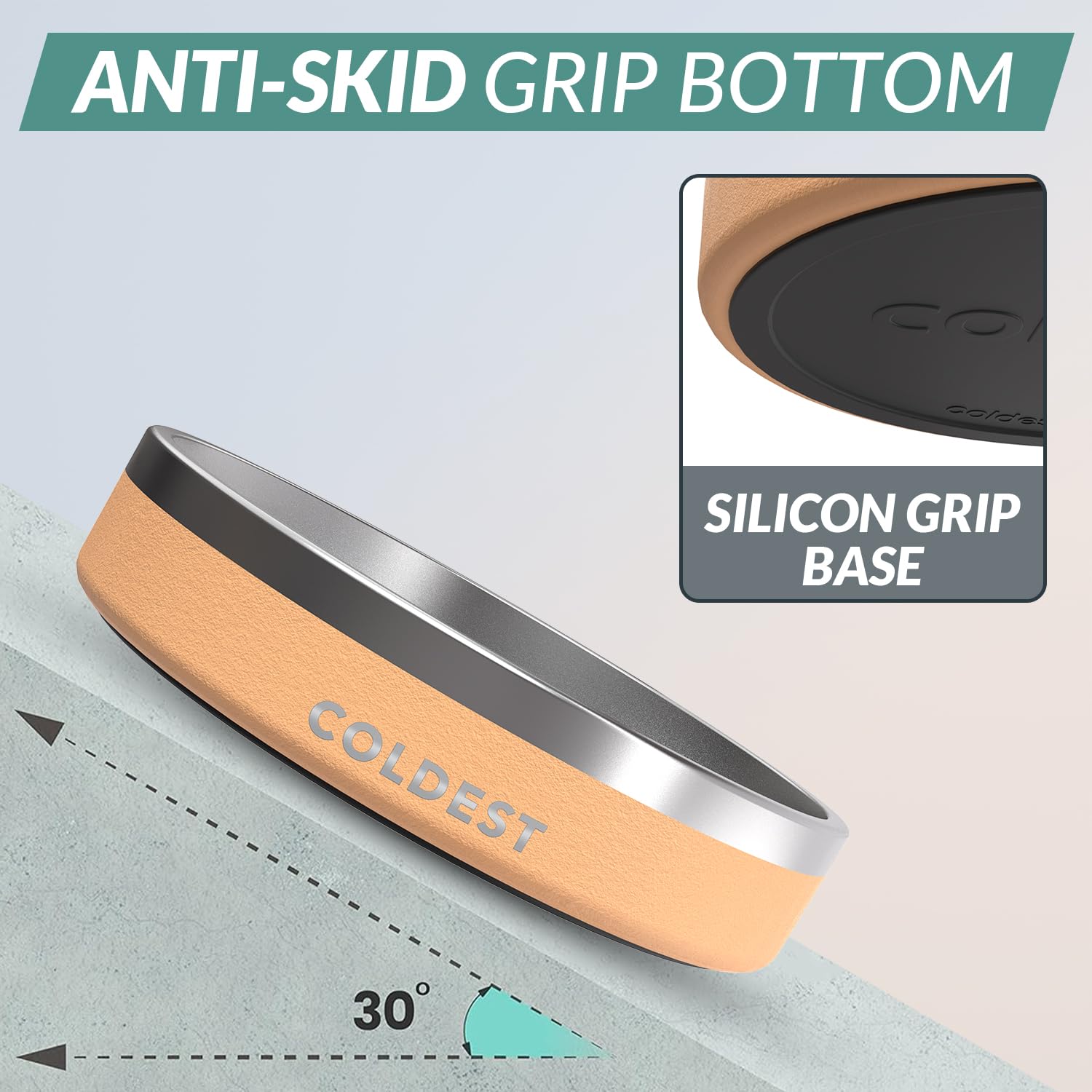 The Coldest Water dog bowl with non-slip bottom prevents spills