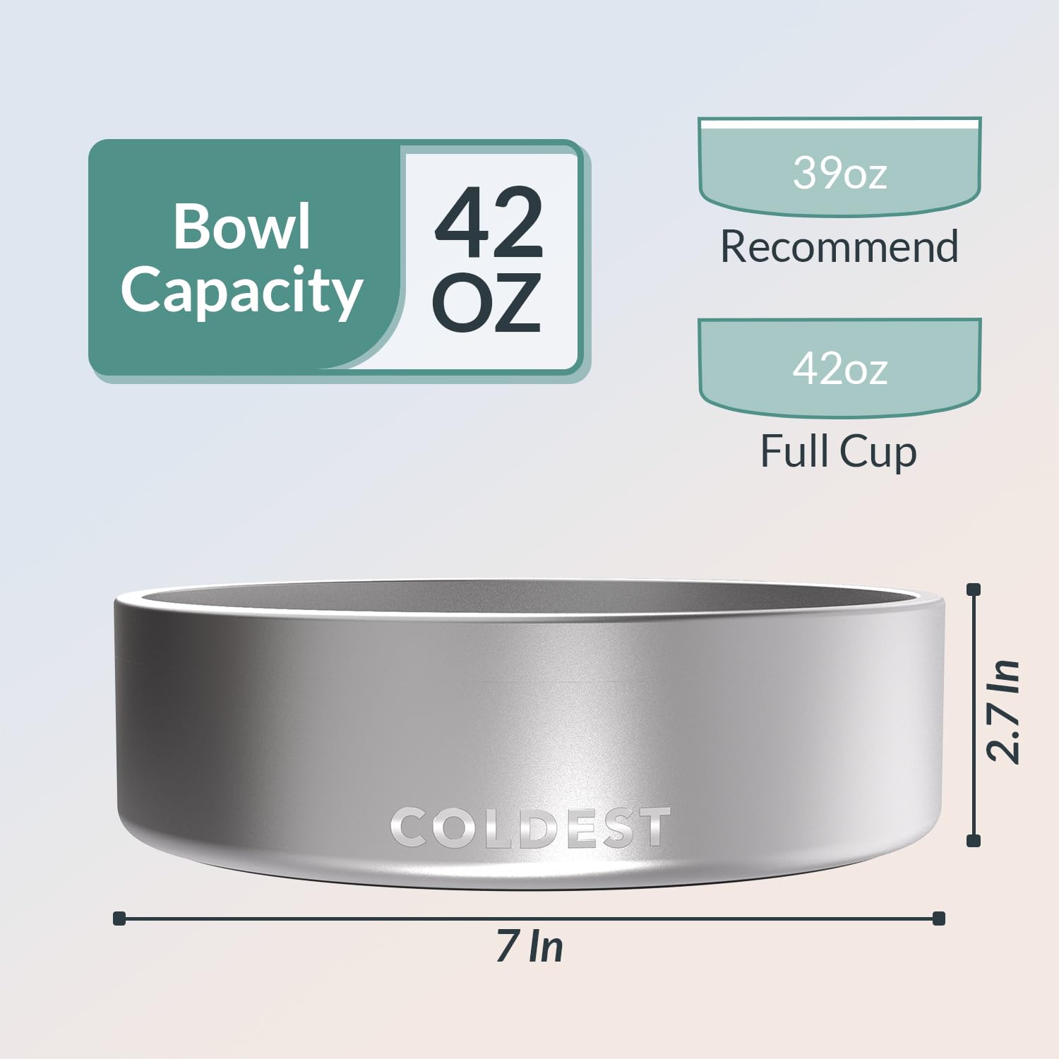 Rust-resistant stainless steel ensures durability for active pets and daily use.