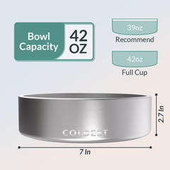 Rust-resistant stainless steel ensures durability for active pets and daily use.