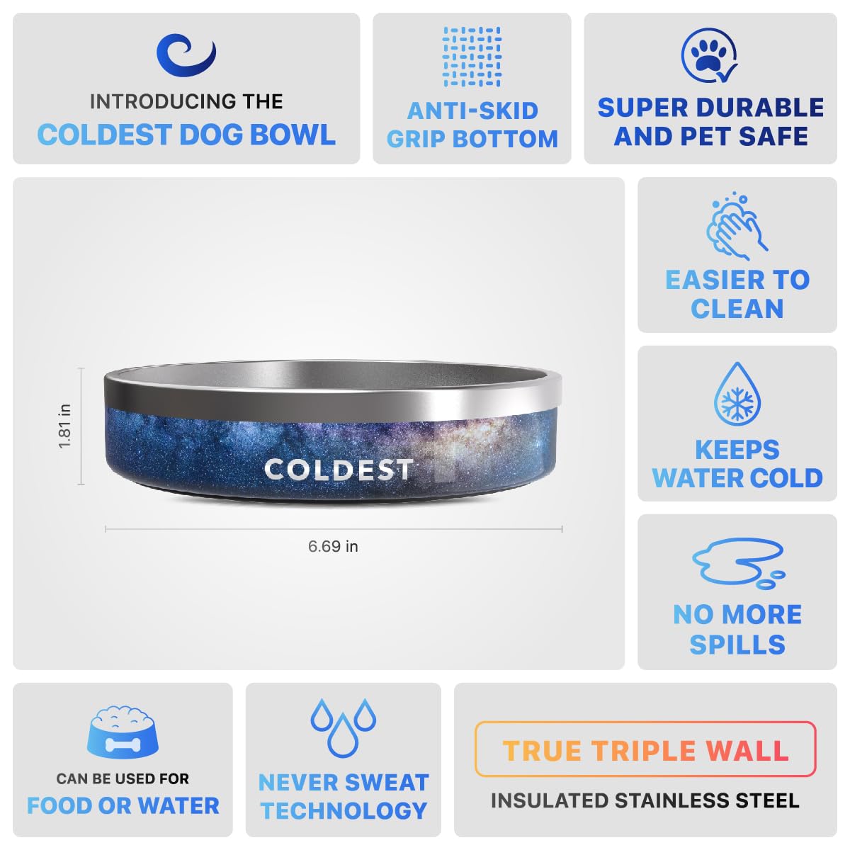 The Coldest Water rust-resistant material promises long-lasting, corrosion-free use.