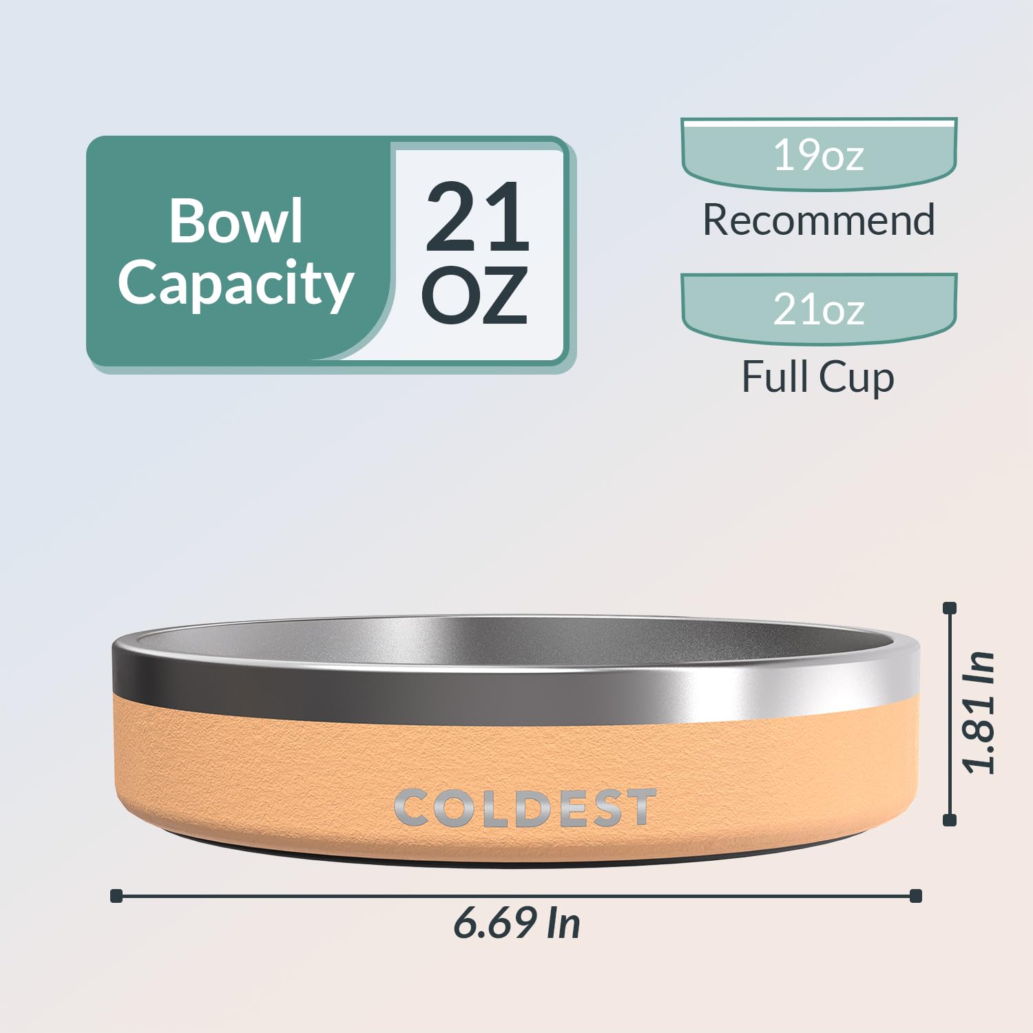 The Coldest Water bowl spill proof design keeps floors clean