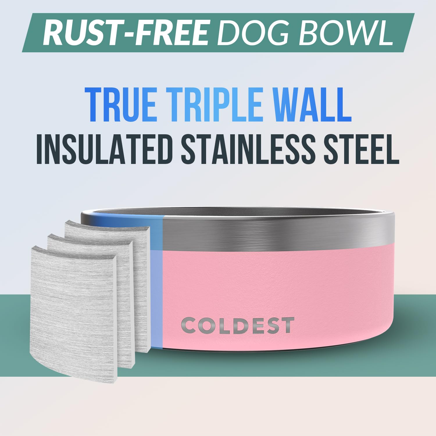 Rust-resistant stainless steel bowl withstands daily use and keeps its shine.