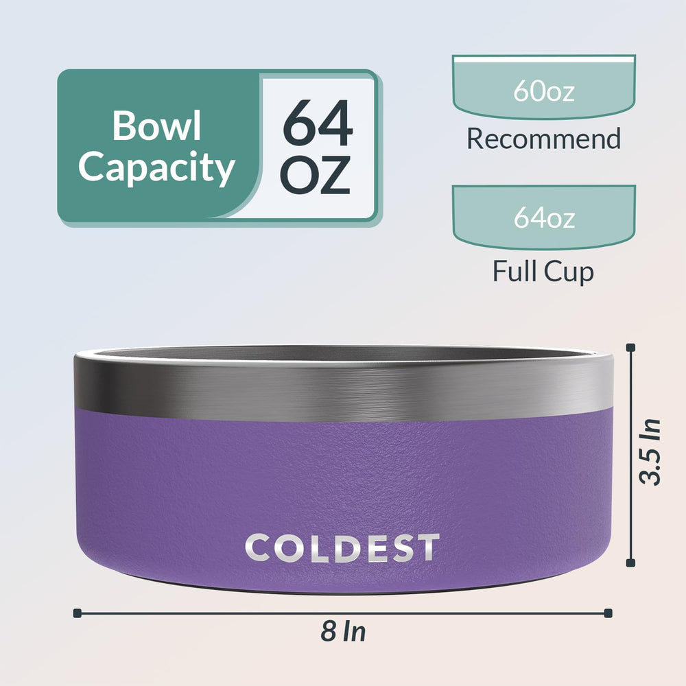 The Coldest Water dog bowl made from rust-resistant stainless steel for daily use
