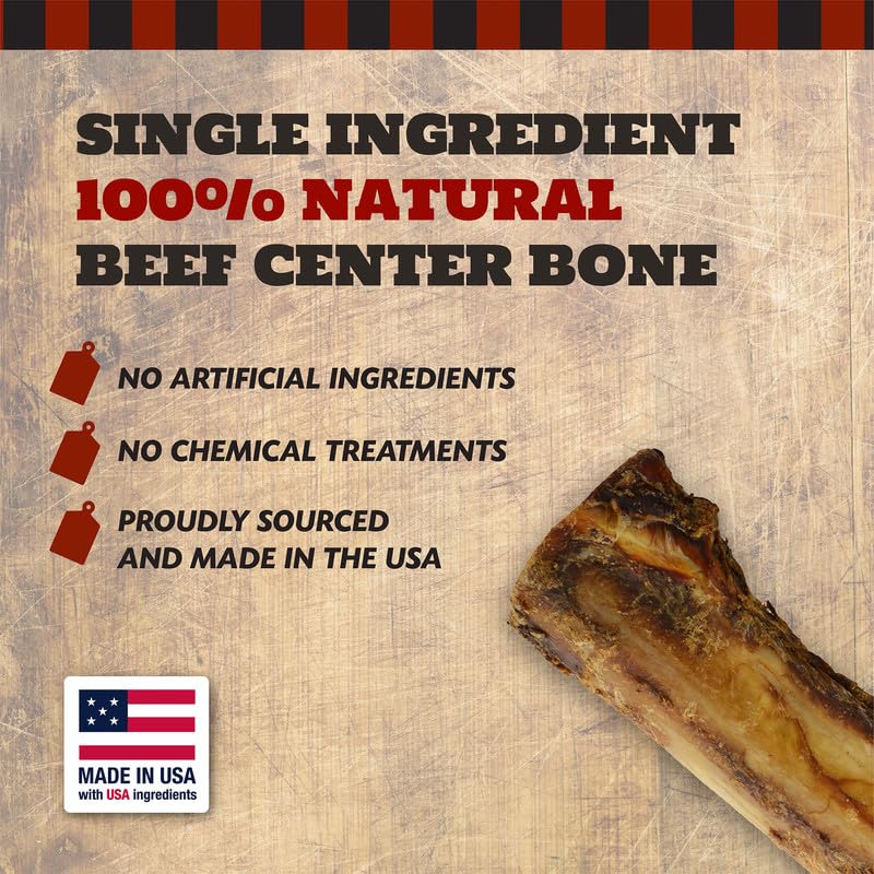 The Country Butcher natural beef marrow bones convey a premium, natural chew choice.