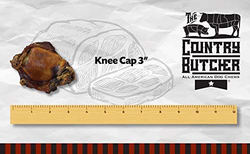 The Country Butcher knee cap bone in use, ideal for powerful jaws.