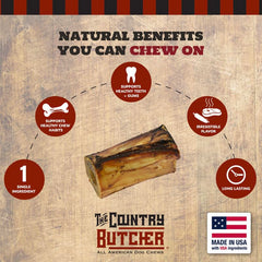 The Country Butcher USA-made label on marrow bone product.