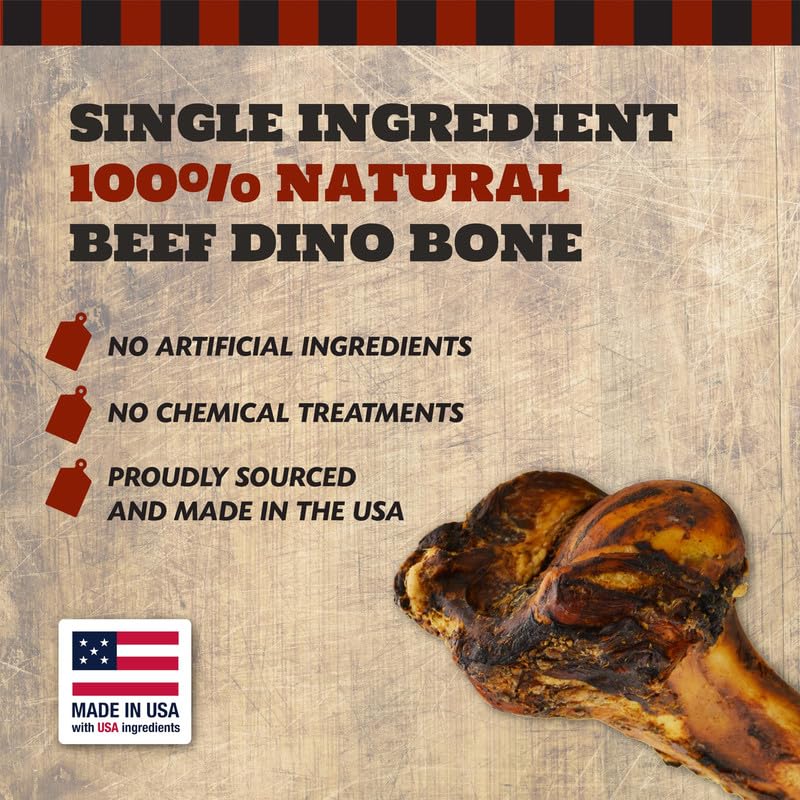 The Country Butcher Giant Dog Bone supports dental health through chewing.