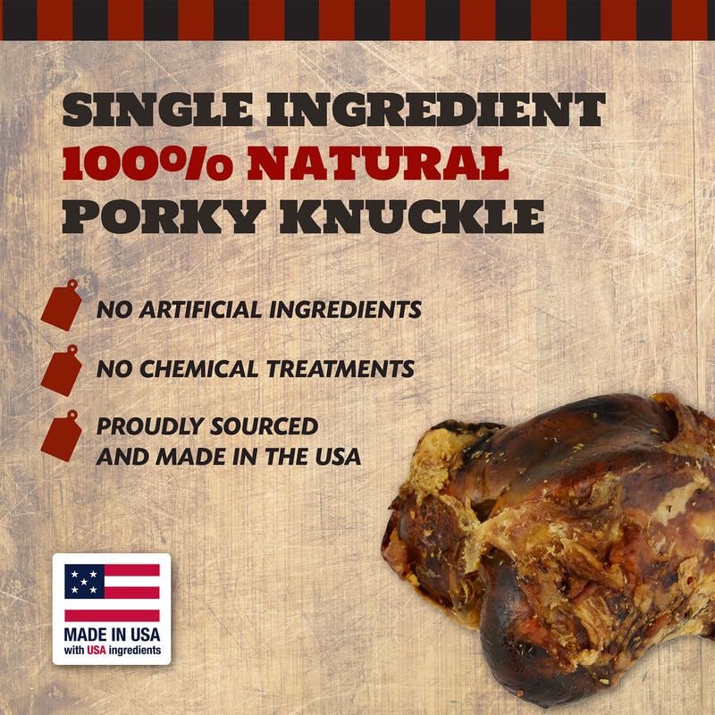 The Country Butcher large-dog chew time shows sturdy knuckles in action