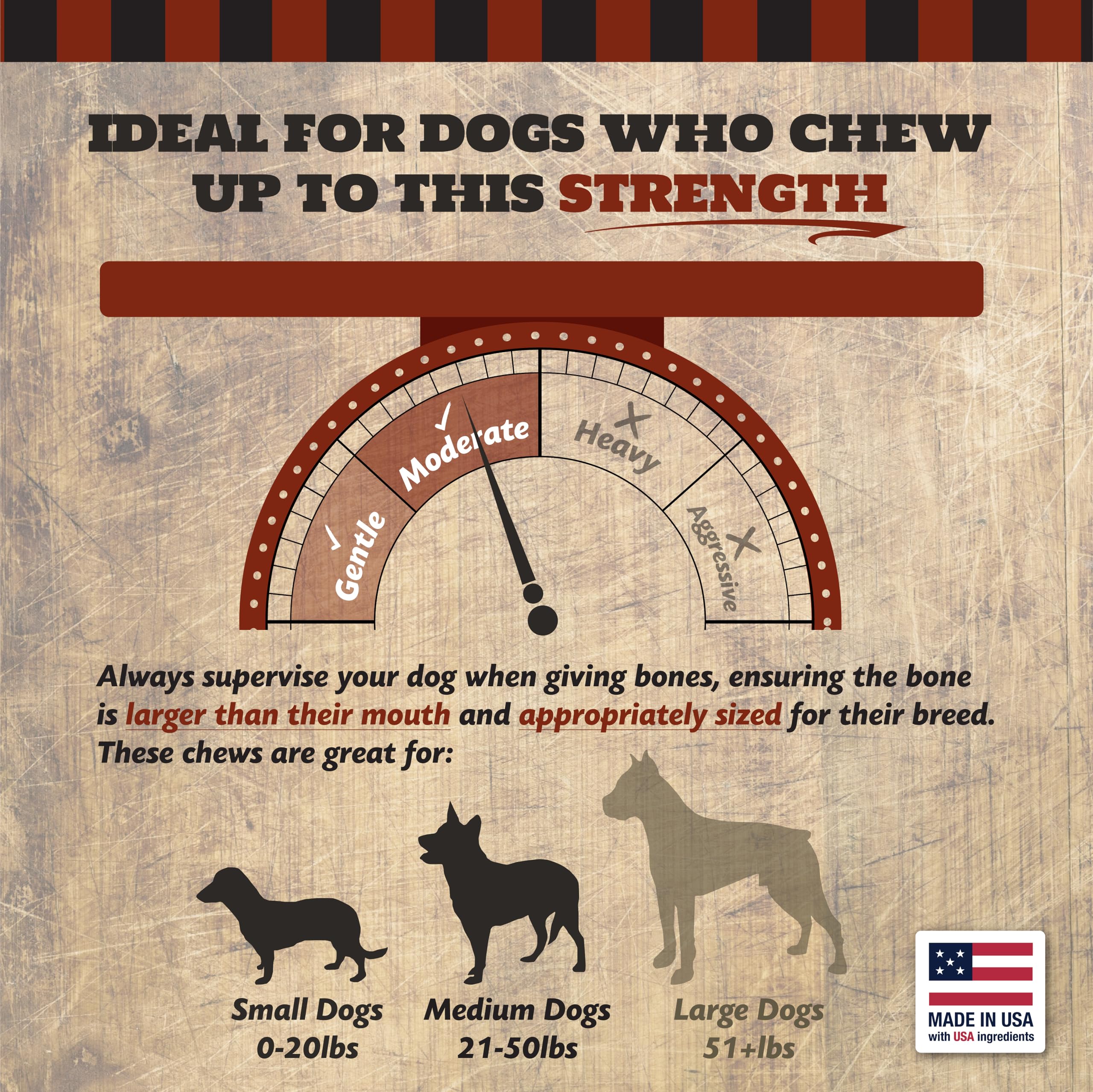 The Country Butcher Rib Bones Medium small-to-medium breeds ideal for calming chew time.
