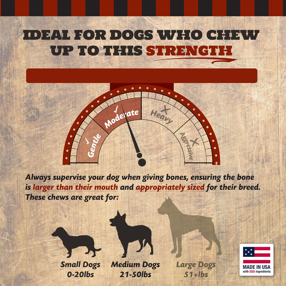 The Country Butcher Rib Bones Medium small-to-medium breeds ideal for calming chew time.