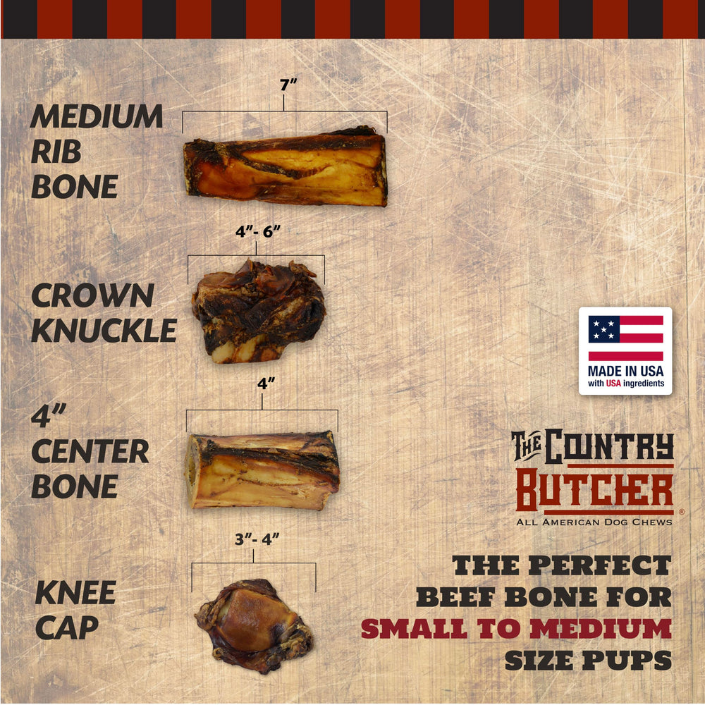 The Country Butcher Rib Bones Medium durable chew for light to moderate chewers.