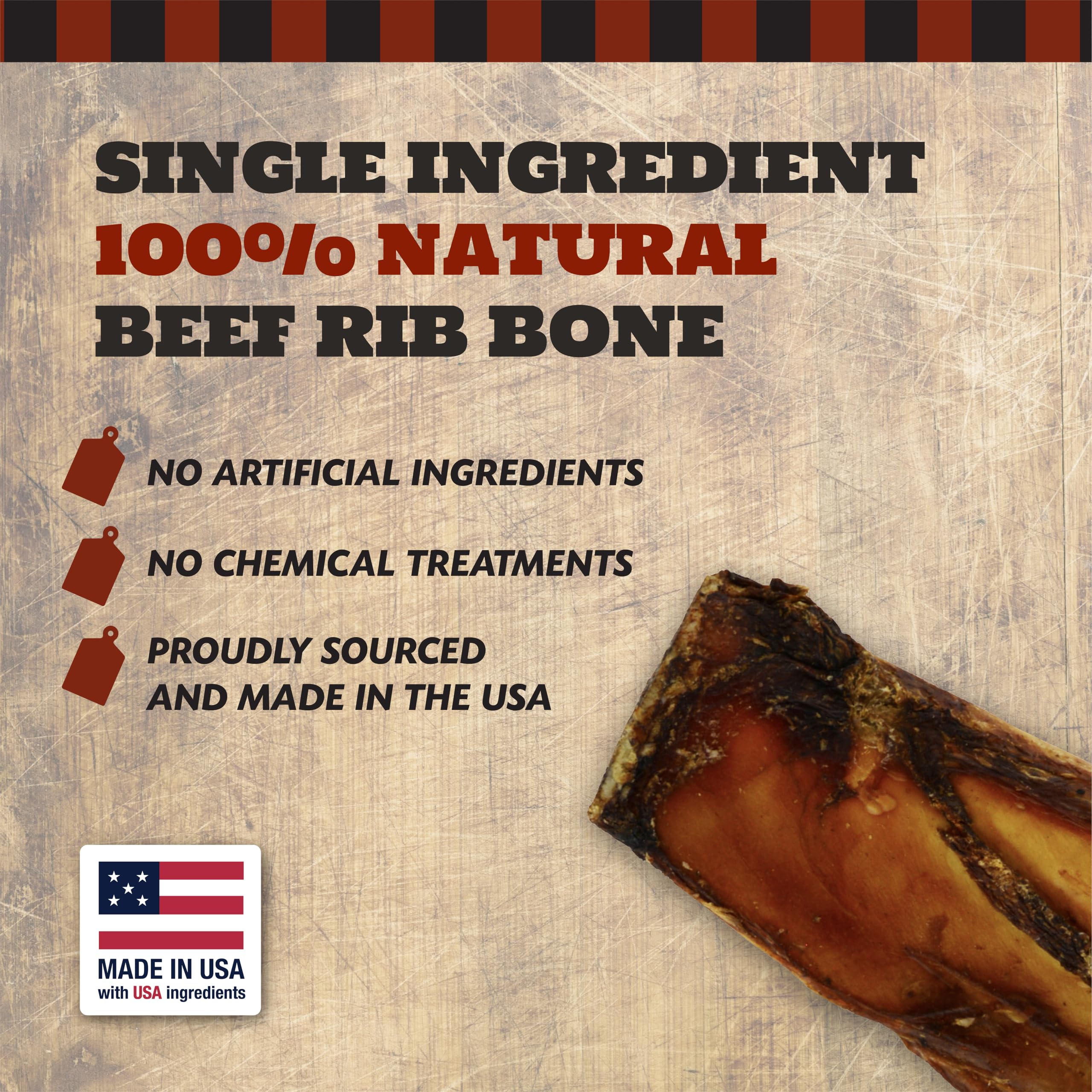 The Country Butcher Rib Bones Medium provides a satisfying crunch for dogs.