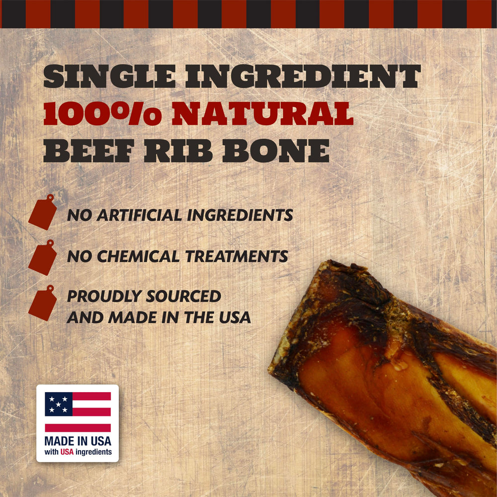 The Country Butcher Rib Bones Medium provides a satisfying crunch for dogs.