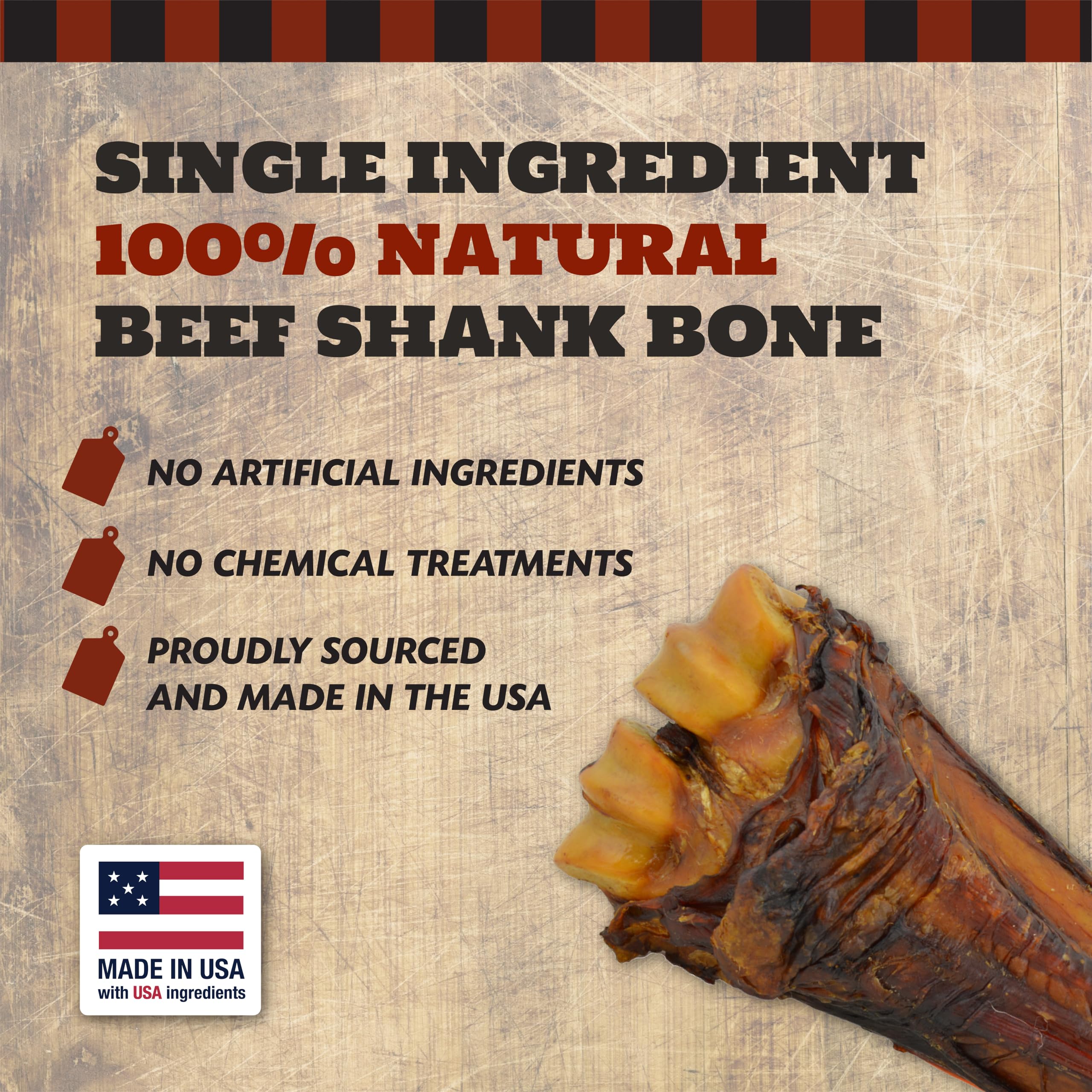 The Country Butcher natural ingredients highlight a single-beef bone.