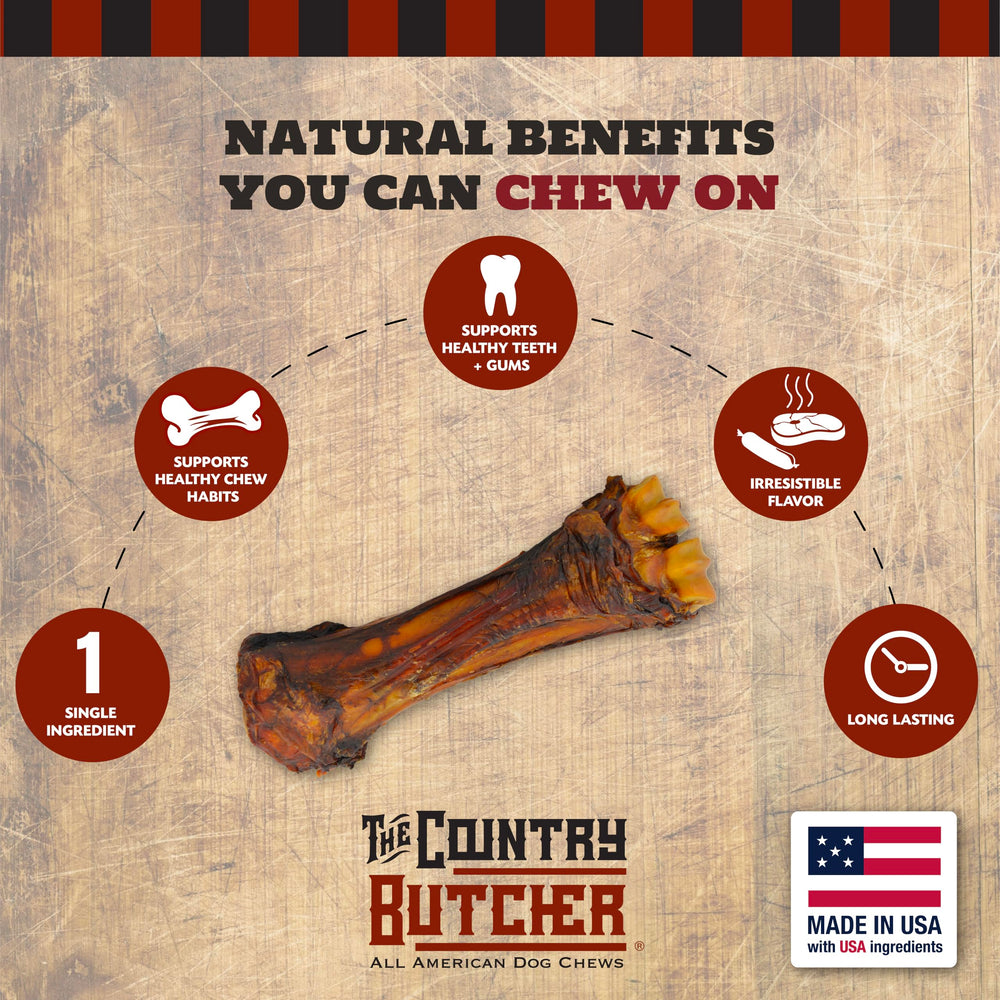 The Country Butcher shank bones smoked hickory detail for premium flavor.