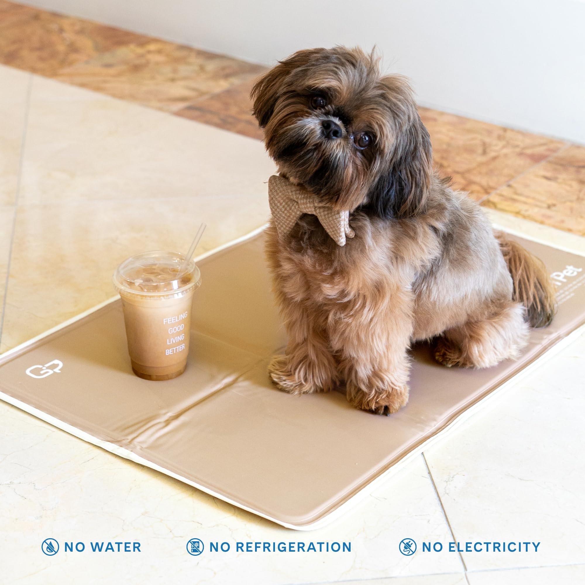 The Green Pet Shop Cool Pet Pad indoor-outdoor versatility; ideal for various resting spots.