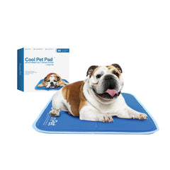 The Green Pet Shop Cool Pet Pad blue, top view showing compact self-cooling relief.