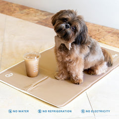 The Green Pet Shop Cool Pet Pad travel-friendly foldable in a tote bag
