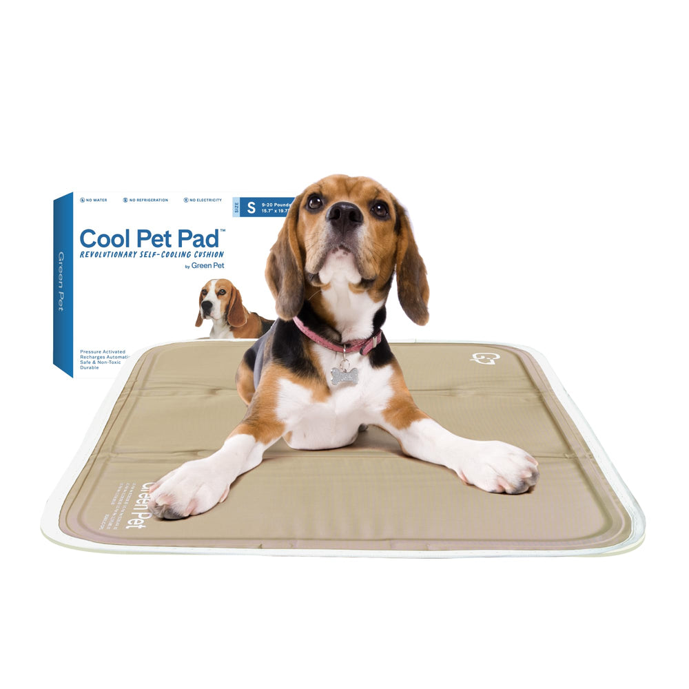The Green Pet Shop Cool Pet Pad small top view provides cooling comfort after walks.
