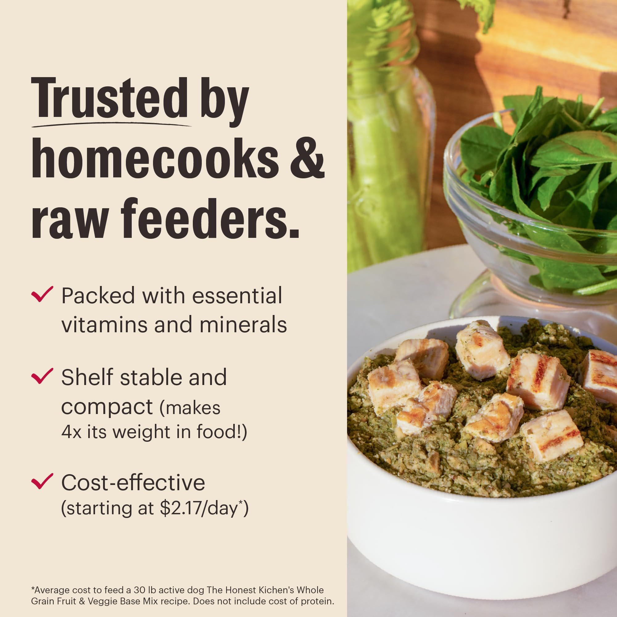 The Honest Kitchen base mix without fillers for clean, grain-free nourishment.