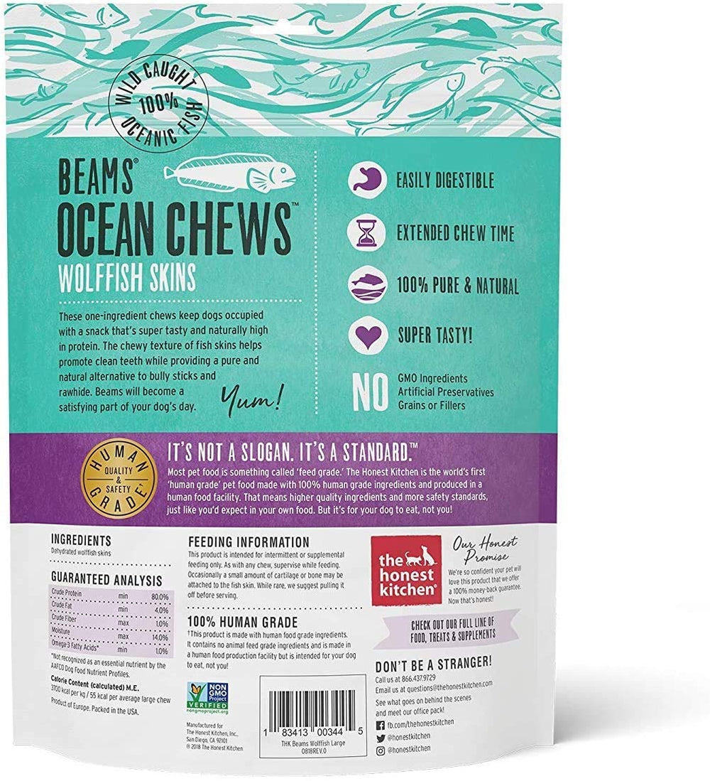 Close-up of Beams fish skin chew texture and detail