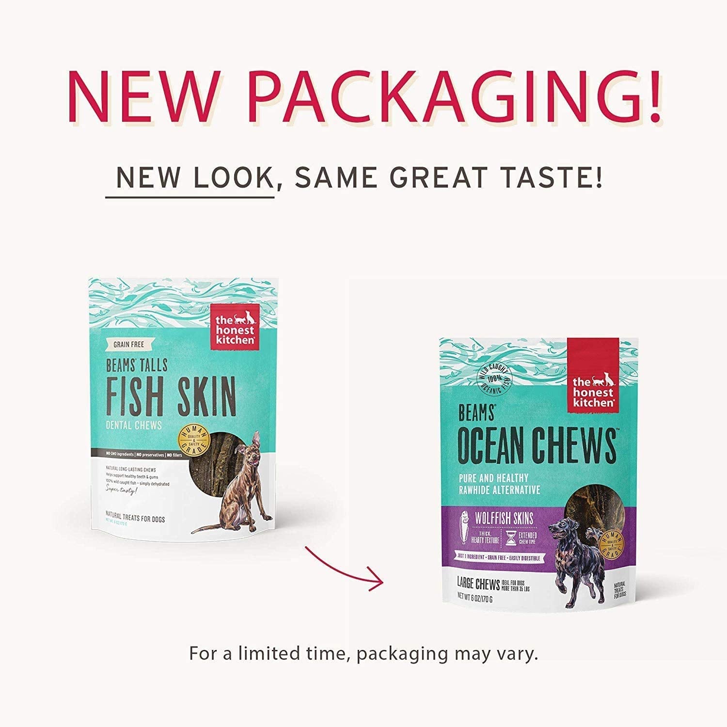 Beams fish skin chew texture close-up highlighting natural form
