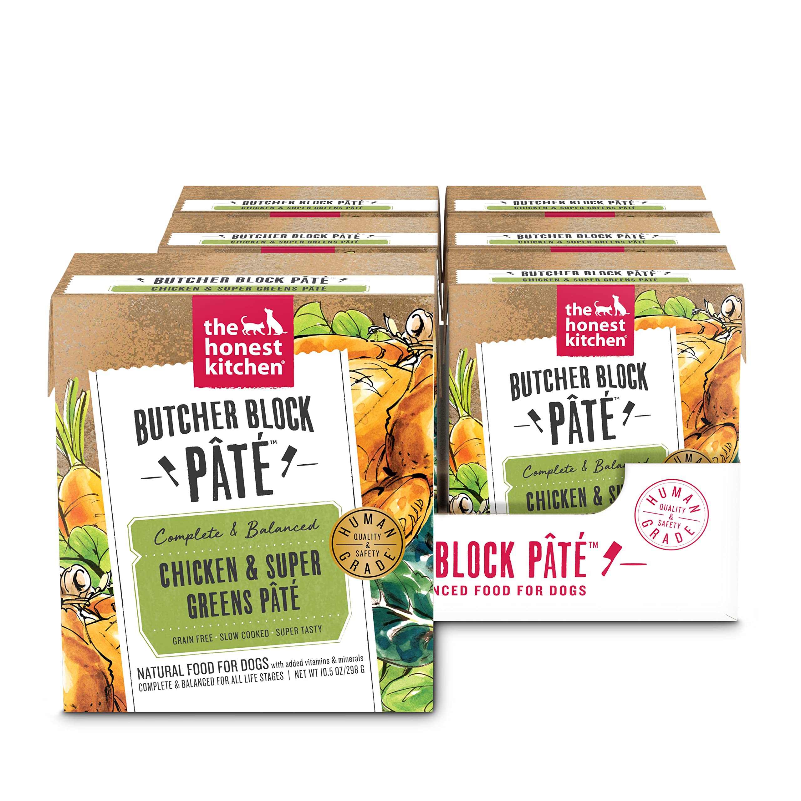 The Honest Kitchen butcher-block pate chicken bowl, a complete meal option for dogs.