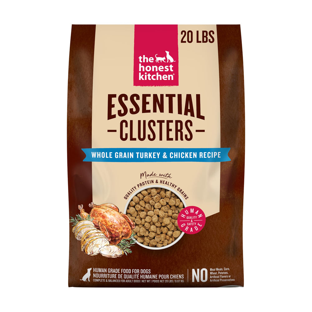 The Honest Kitchen Essential Clusters turkey-chicken bowl for balanced meals with real ingredients.
