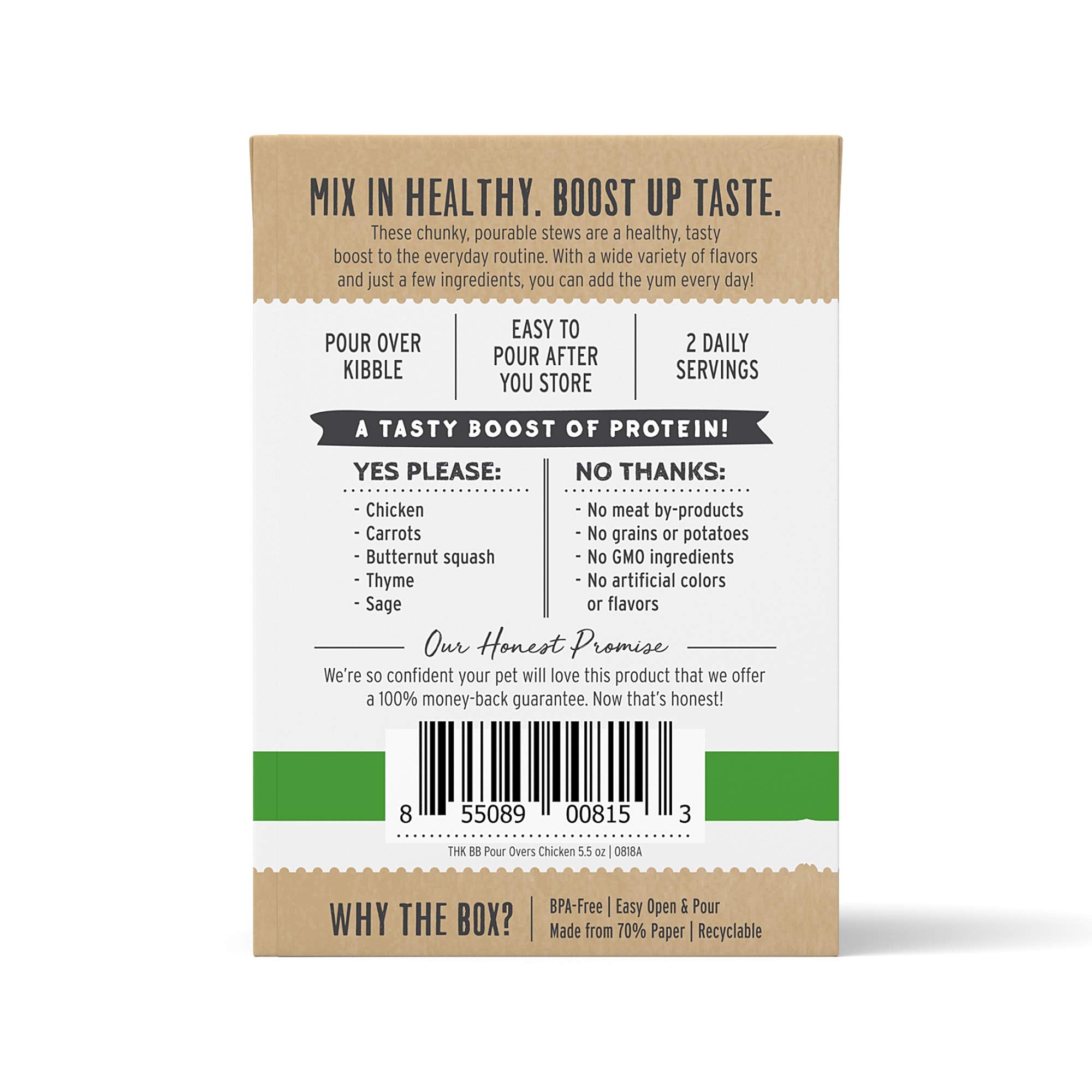 The Honest Kitchen human-grade dog food chicken stew pack 12 adds premium, safe nutrition to dinnertime.