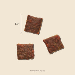 Small-batch roasting shown with wholesome apples and blueberries in Jerky Harvest Mini Bars.
