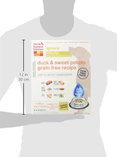 The Honest Kitchen six-ingredient formula emphasizes limited ingredients for sensitive dogs.