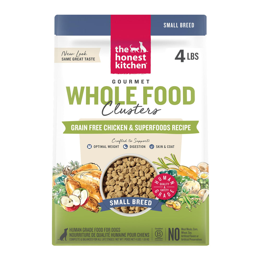 The Honest Kitchen small breed clusters chicken dry dog food bag ready for tiny dogs' meals