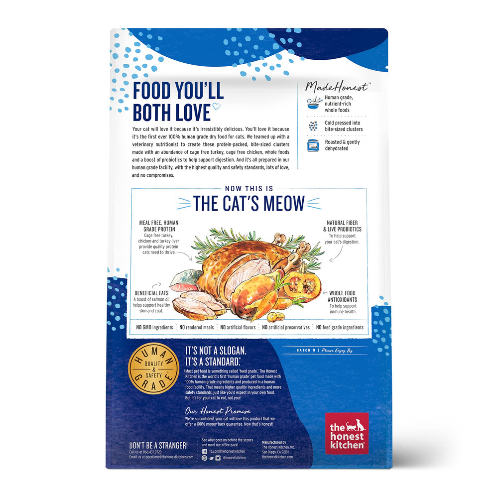 The Honest Kitchen whole-food clusters close-up preserves nutrients in bite-sized kibble.