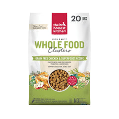 The Honest Kitchen Whole Food Clusters 20lb bag for balanced adult dog nutrition.