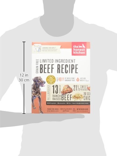 The Honest Kitchen Wholemade ingredients include beef, sweet potato, and green beans.