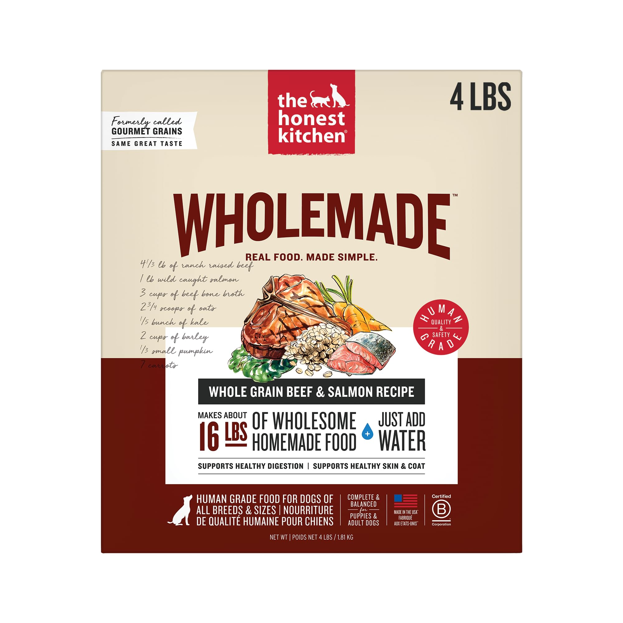 The Honest Kitchen Wholemade beef and salmon bowl provides quick, complete dog meals.