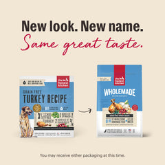 The Honest Kitchen Wholemade ingredients turkey, sweet potato, green beans for tasty rehydrated meals.