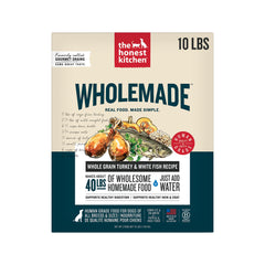 The Honest Kitchen Wholemade dog food bowl with turkey and whitefish, ready-to-serve complete meal.