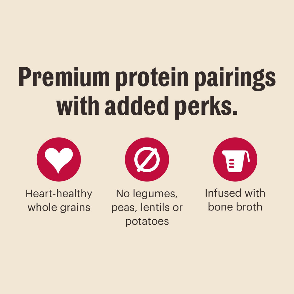 The Honest Kitchen Wholemade no potatoes or legumes focusing on quality protein balance.