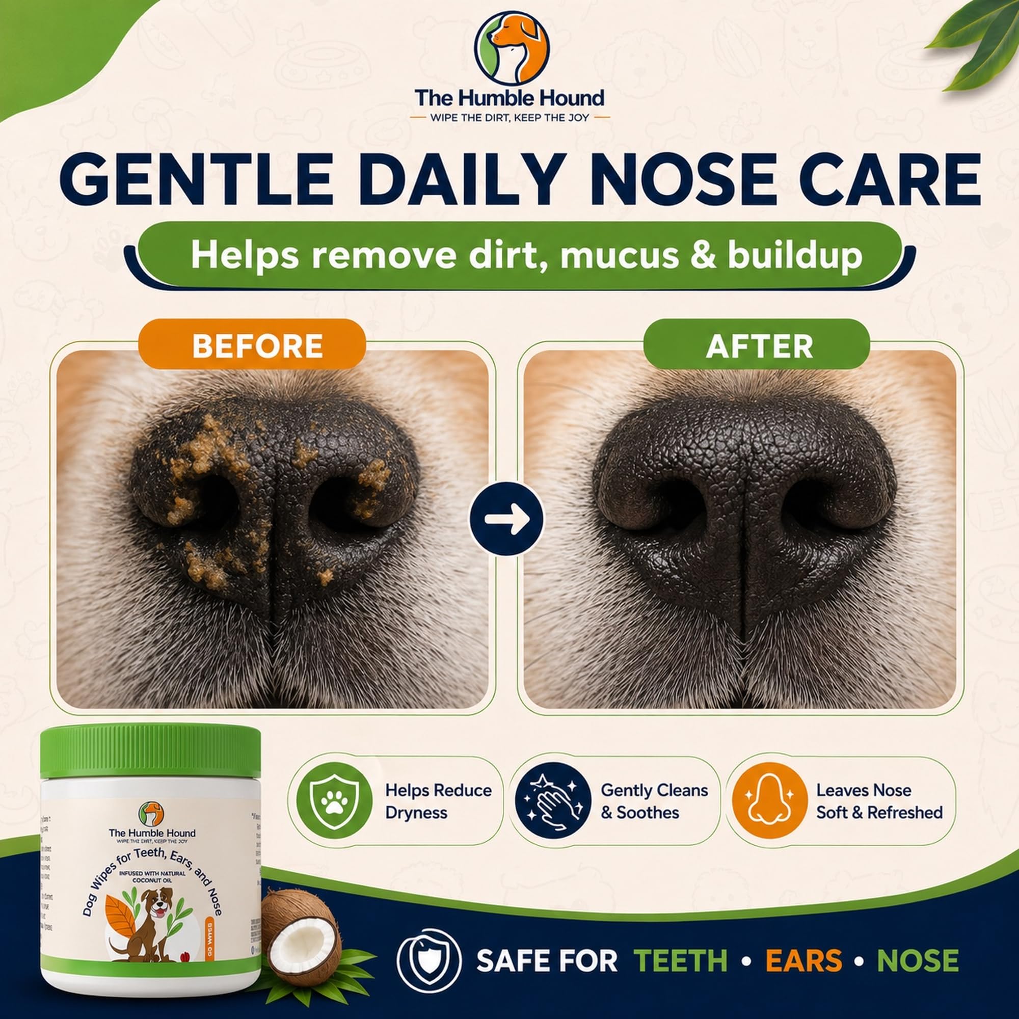 The Humble Hound after meals wipe to help freshen breath.