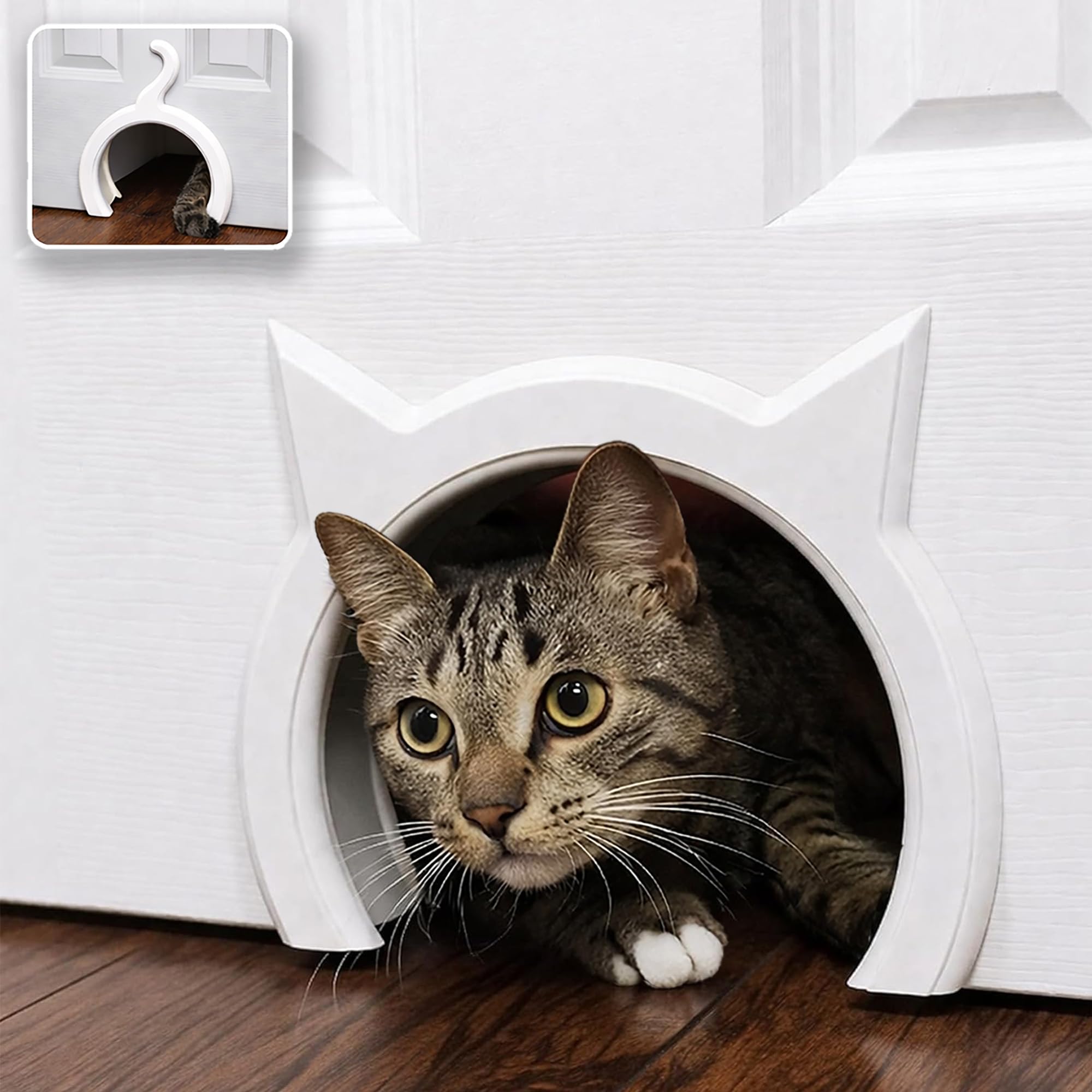 The Kitty Pass interior cat door with clean lines enables safe, easy cat access.