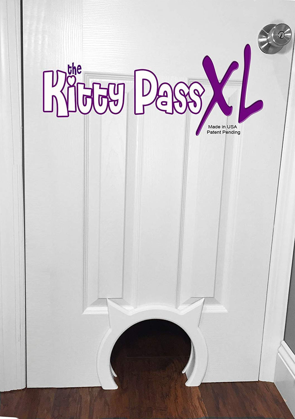 The Kitty Pass XL enables cats up to 30 lbs to pass through.