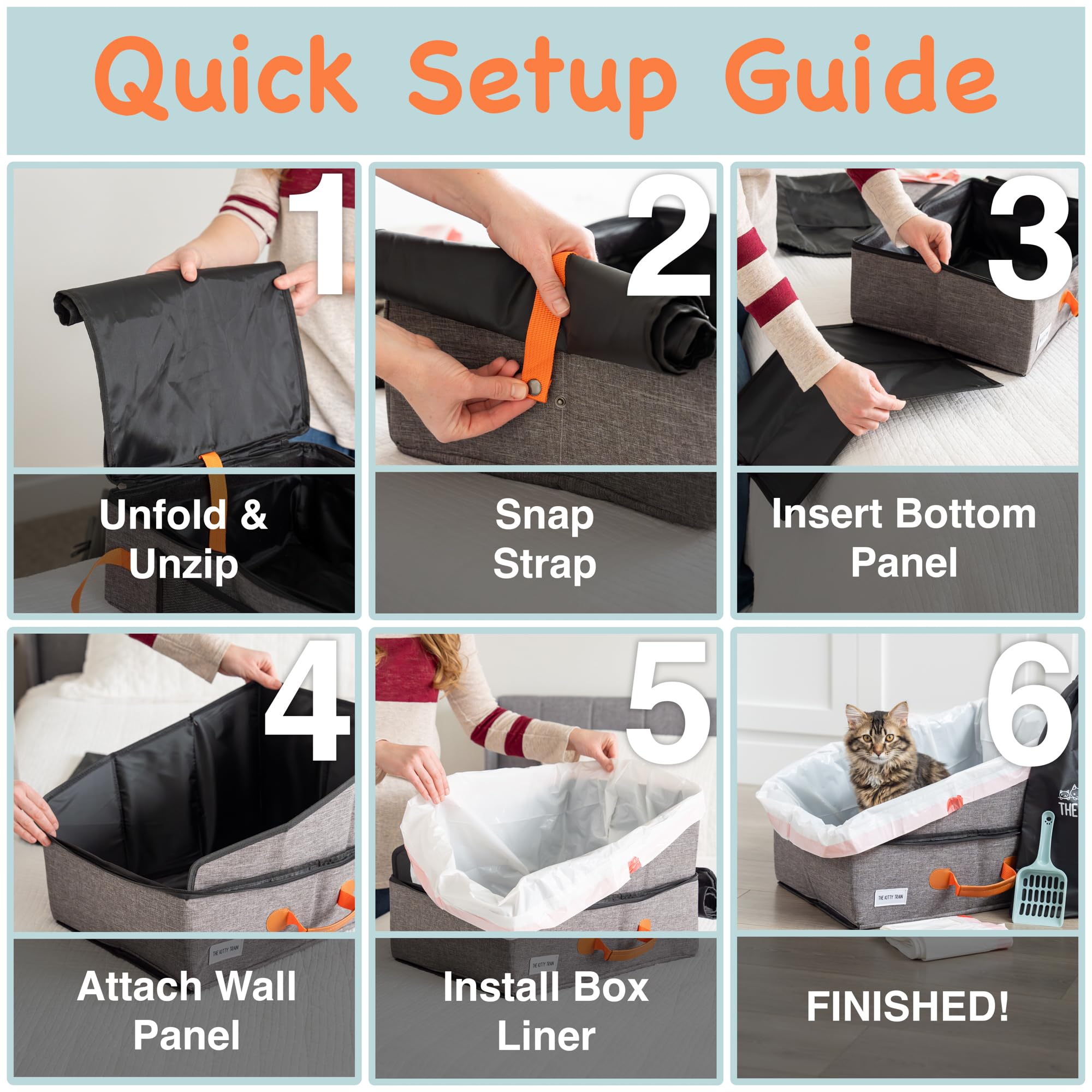 The Kitty Train liners pack with three heavy-duty liners for easy changes.