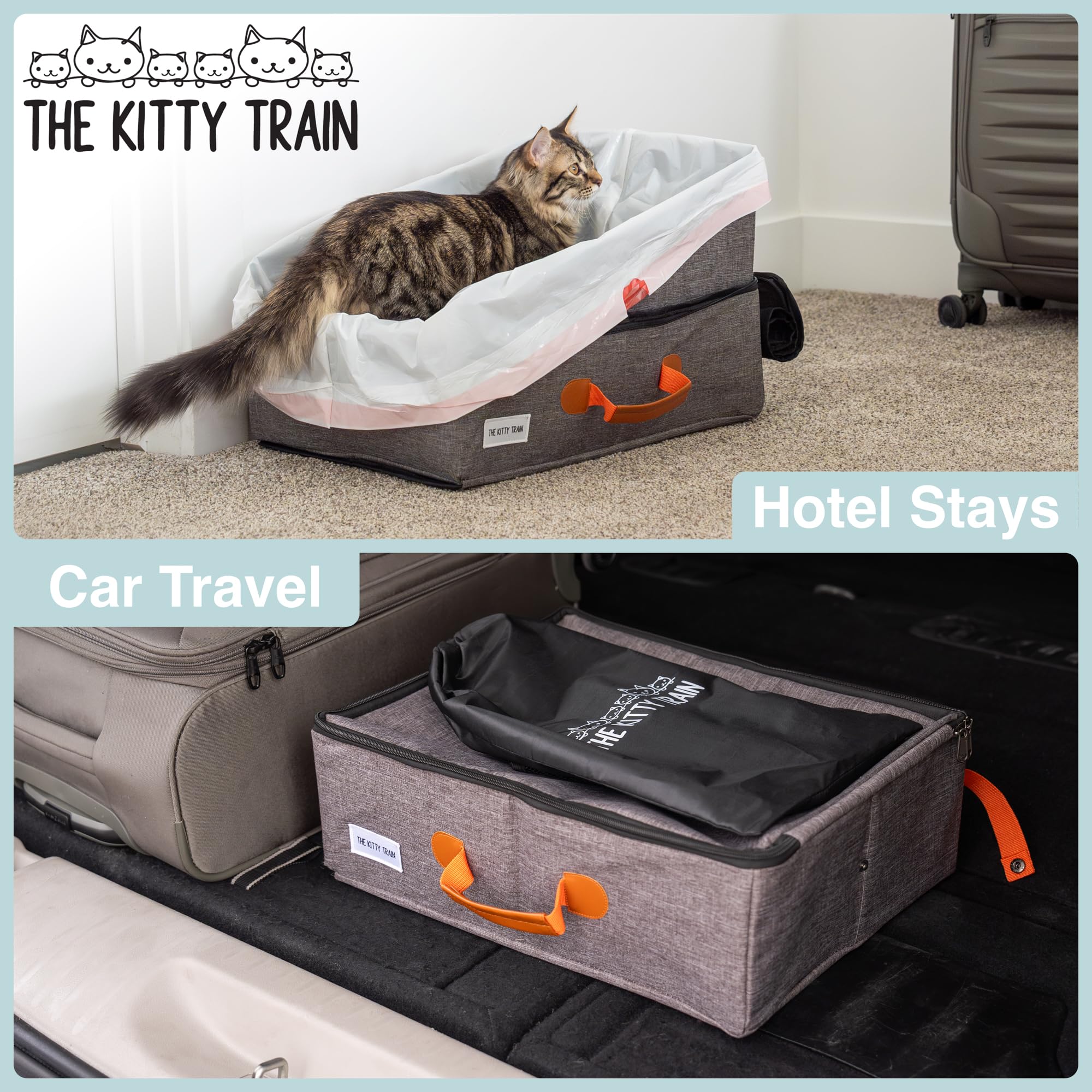 The Kitty Train litter scoop included for quick cleanup between uses.