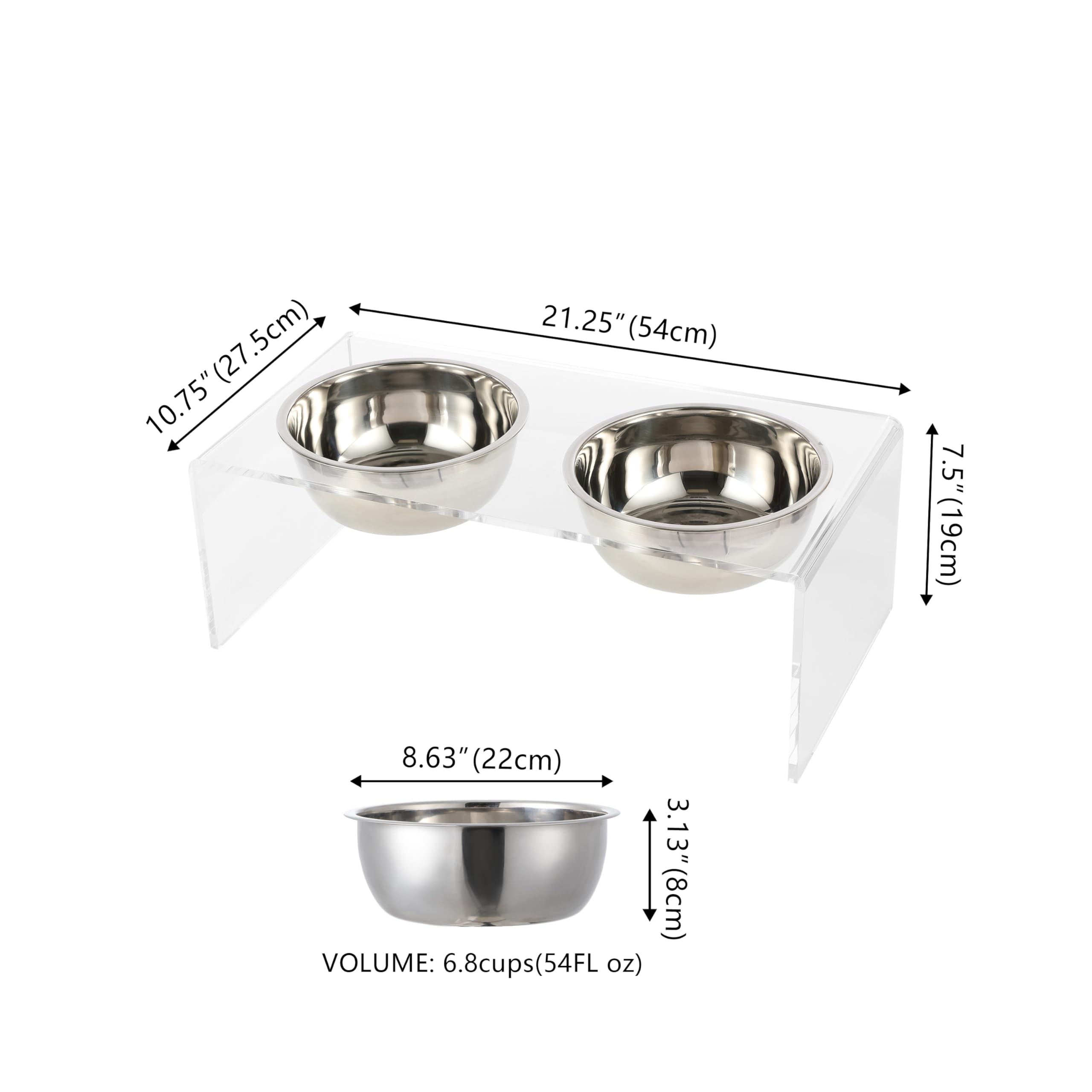 THE LICKER STORE Keaton 54 oz bowls provide ample mealtime capacity.