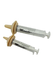 The Miracle Nipple Puppy Sample Set hole close-up showing easy nursing setup.