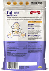 The Missing Link feline superfood powder dispense shows convenient powder-to-bowl use