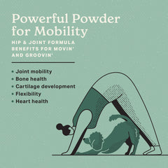 The Missing Link hip joint powder ingredients closeup highlights nutrients for mobility support.