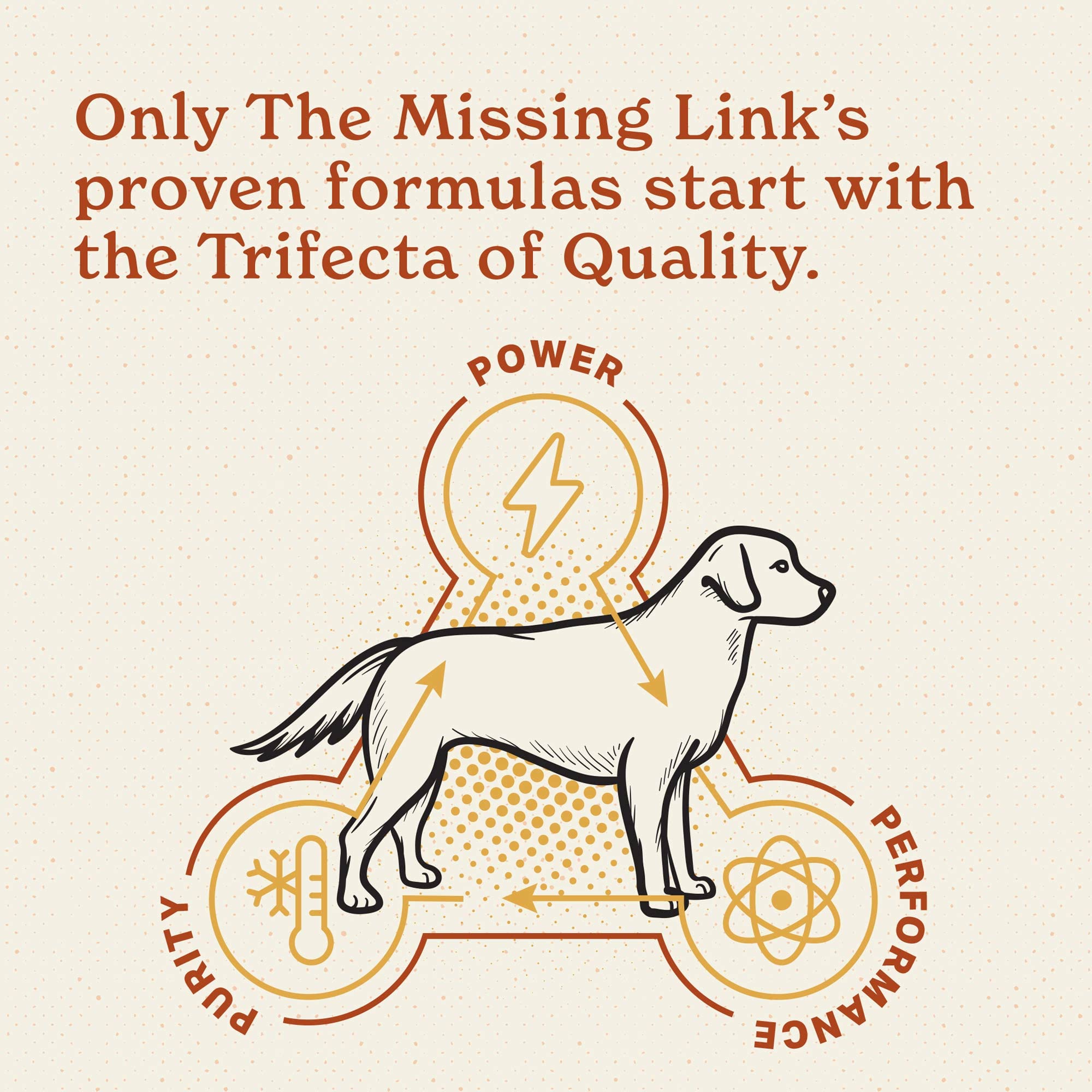 Powder dispense image emphasizing potent, ready-to-mix formula